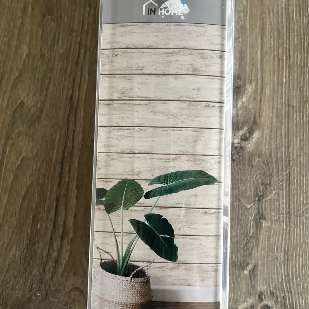 1 Unopened Roll and 1 Partial Roll Peel and Stick Wallpaper White Washed Plank